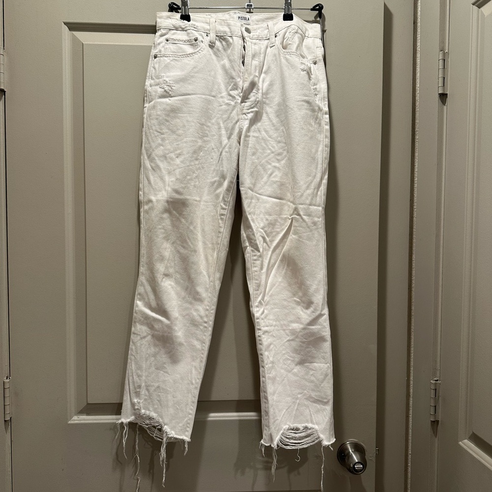Pistola White Distressed Jeans
